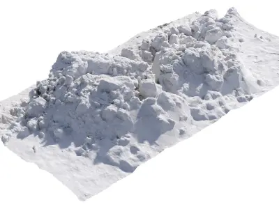 Large boulders of snow 3D model