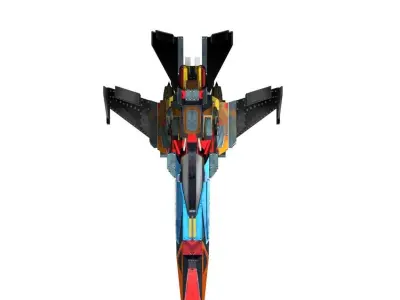 Sci Fi ship W-A-13 Low-poly 3D model
