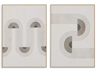 Abstract Painting Frame set 3D model 865