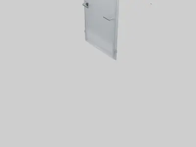 Transparent door model Low-poly 3D model