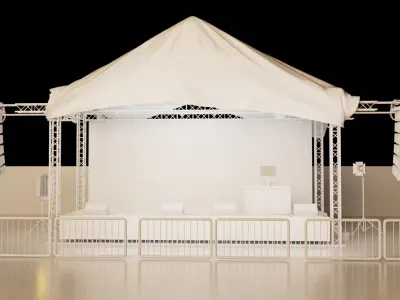 Event Aluminium Stage and Park Design Low-poly 3D model Low-poly 3D model