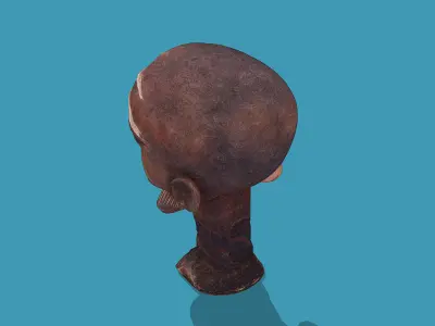 Tribal Character Statue Low-poly 3D model