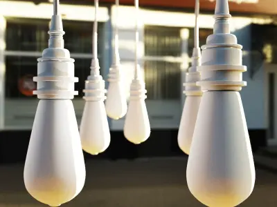 Filament Bulb - Fully defined Low-poly 3D model