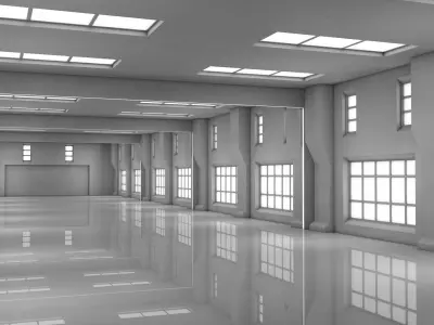 Sci Fi Warehouse 3D model 12