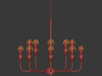 Elk chandelier 3D model get