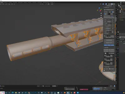 High Quality Laser Cannon 3D model
