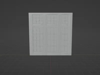 Window Low-poly 3D model 2