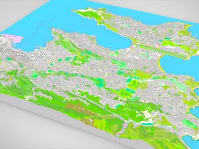 Cityscape Wellington New Zealand 3D model