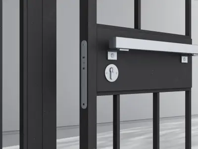 Aluminium door 291 3D model