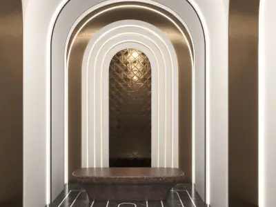 Arches Hall Interior 3D model