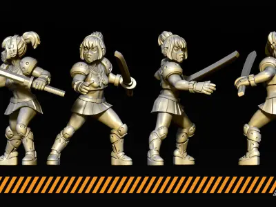 School Girls 3D print model