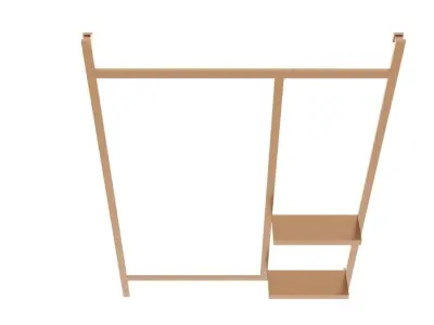 Simple Classic Mirror with lighting 3D model