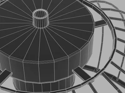 Modern round lamp 3D model