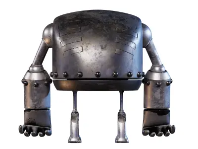 deleted metal robot 3D model
