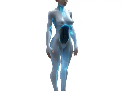 Futuristic Female Android Figurines Collection 3D print model