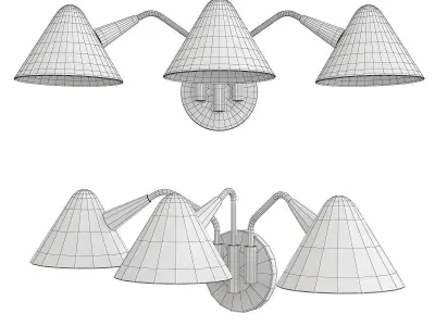 Isabella 3 Light Sconce Low-poly 3D model
