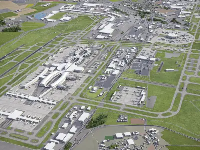 Paris Airport Low-poly 3D model
