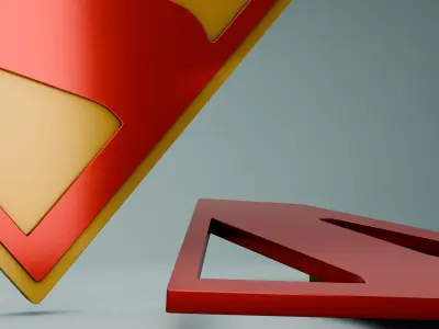 Superman 2025 3D Logo 3D model