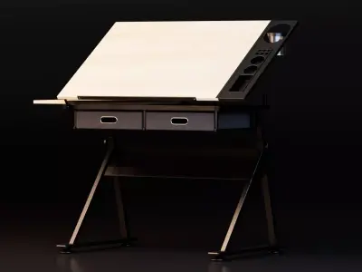 Adjustable Drafting Table 3D model