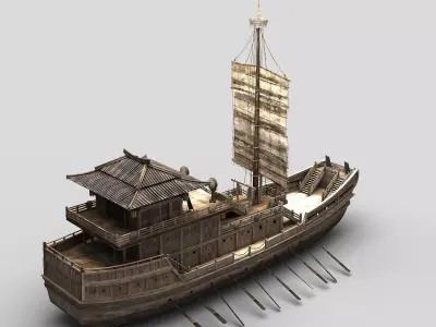 Ancient Chinese Ship 03 3D model