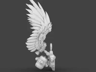 Space Knights V7 Imperial Eagle Winged Jetpack 3D print model