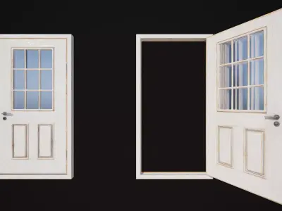 Hinged door 04 3D model