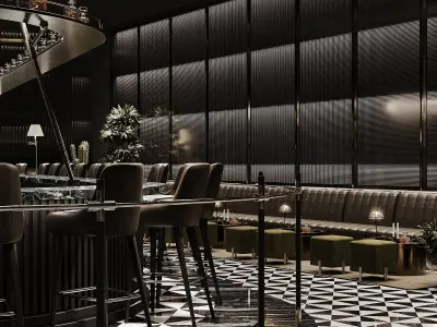 night club  interior 3D model