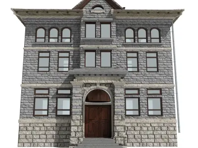 Mansion Building Low-poly 3D model