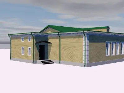 Country house Low-poly 3D model buy
