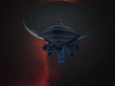 Guidel spaceship in space 3D model