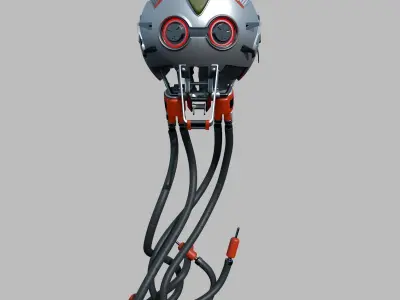 Ball Droid Robot Sci Fi 3D model