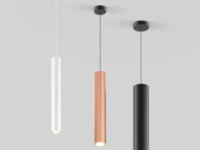 Pendant lamp HOKASU Tube Hang Free 3D model