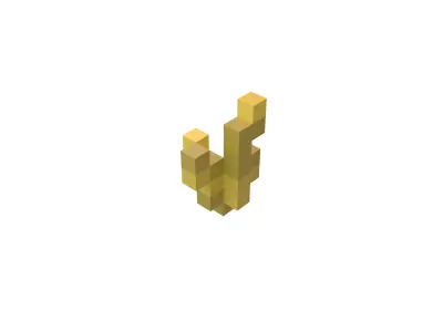 Voxel Grass v1 003 2 Low-poly 3D model