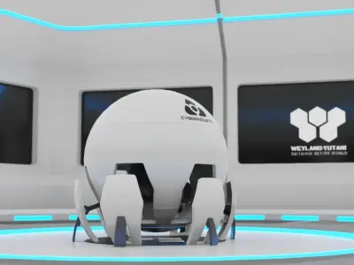 Lab room rigged - animated character 3D model