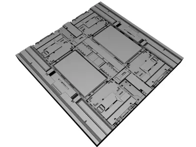 Three SciFi panel Modules    Batch two 3D model