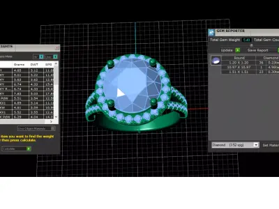 Engagement ring Elena 5ct 3D print model