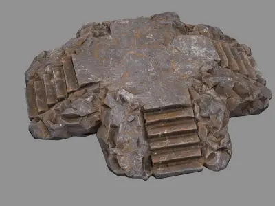 Staris Rock 01 Low-poly 3D model