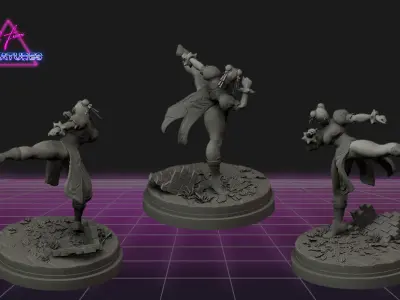 Chun-Li from Street fighter 3D print model