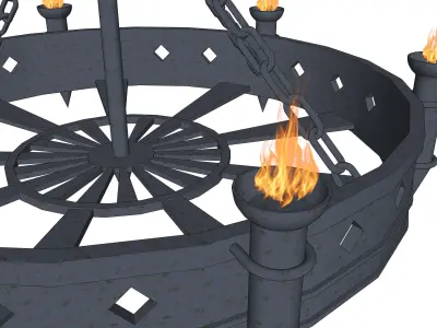 chandelier 09 3D model purchase
