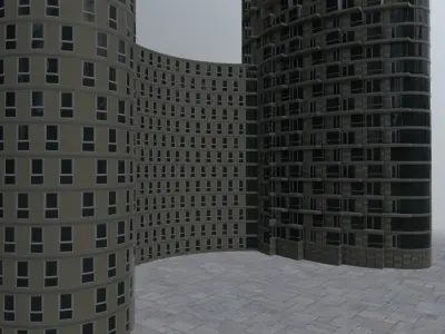 London Apartment Tower Low-poly 3D model