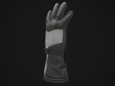 Winter gloves Low-poly 3D model