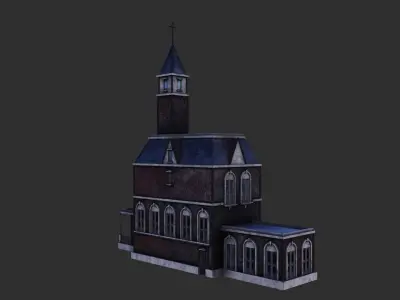 Old Church Low-poly 3D model