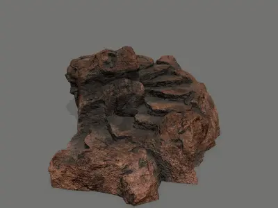 Ladder 6 rock Low-poly 3D model