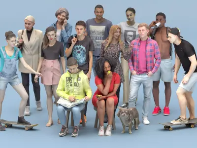 Street style people 26 3D Model Pack