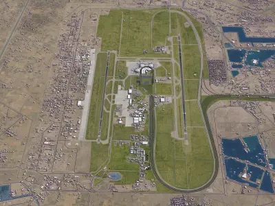 Baghdad - Airport - BGW Low-poly 3D model