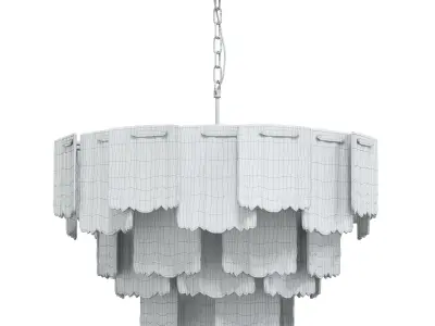 Fluted Glass Chandelier 3D model