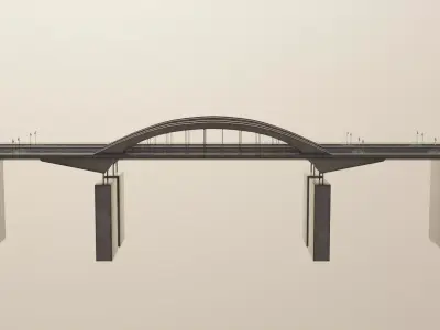 Maqta Bridge Low-poly 3D model