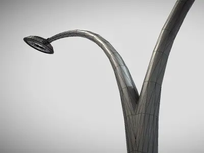 Street Light 15 version 16 10m with pole 4 Low-poly 3D model