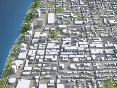 Windsor - city Low-poly 3D model