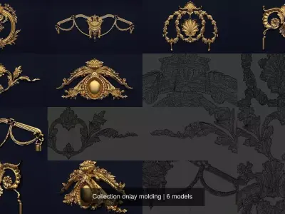 Collection onlay molding 3D Model Pack